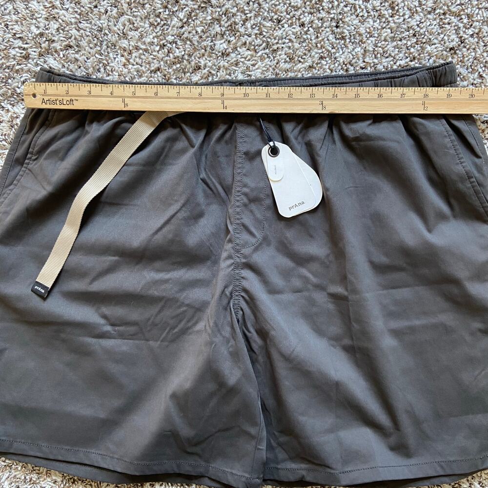 Prana Stretch Zion Pull-On Short 7" Mens XXL Dark Iron 5" Relaxed Fit Adjustable - Picture 5 of 7